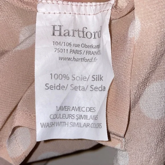 Hartford Alternative Classics 1979 Size 3 Tan Polka Dot Silk Blouse - Picture 11 of 13